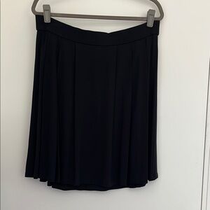 Eileen Fisher Black Pleated A-Line skirt